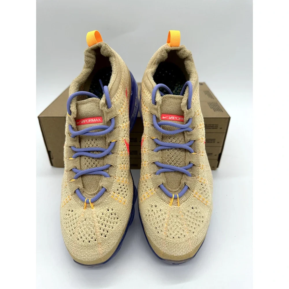 Nike Air VaporMax 2023 Flyknit Women's size 5.5 Tan Blue running shoe DV6840 200 - Picture 4 of 6